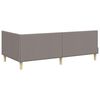 vidaXL Eckbettgestell Taupe 90 cm x 190 cm Stoff und Sperrholz