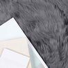 vidaXL Kunstschaffell Teppich Tafalla Anthrazit 140 x 200 cm Polyester