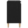 vidaXL Waschbeckenschrank mit T&uuml;r Schwarz Eichen-Optik 58 x 33 x 60 cm