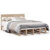 vidaXL Massivholzbett ohne Matratze 135x190 cm Kiefernholz