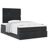 vidaXL Ottoman-Bett mit Matratzen Schwarz 120x200 cm Samt
