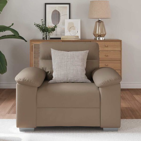 vidaXL Sessel Cappuccino-Braun 60 cm Kunstleder