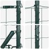 vidaXL Zaun mit Pfosten Gr&uuml;n 1,6 x 10 m Stahl und PVC