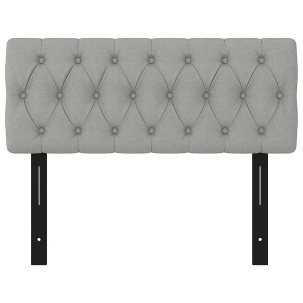 vidaXL Kopfteil Hellgrau 100x7x78/88 cm Stoff