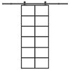 vidaXL Schiebet&uuml;r mit Beschlag 90x205 cm ESG-Glas & Aluminium
