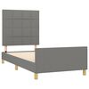 vidaXL Bettgestell ohne Matratze Dunkelgrau 90x200 cm Stoff