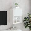 vidaXL TV-Schrank mit LED-Leuchten Wei&szlig; 40,5x30x60 cm