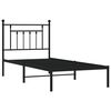 vidaXL Bettgestell mit Kopfteil Metall Schwarz 90x190 cm