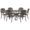 vidaXL Garten Essgruppe 7 pcs Bronze Aluminium