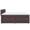 vidaXL Boxspringbett mit Matratze Dunkelbraun 200x200 cm Stoff