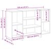 vidaXL Sideboard Grau Sonoma 120x30x75 cm Holzwerkstoff