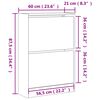 vidaXL Schuhschrank Sonoma-Eiche 60x21x87,5 cm Holzwerkstoff