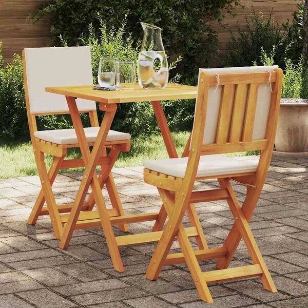 vidaXL Bistrogarnitur 3 pcs Braun Akazie Massivholz