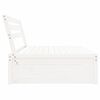 vidaXL Garten-Mittelsofa Wei&szlig; 120x80 cm Massivholz Kiefer