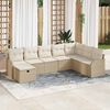 vidaXL Sofa Set mit Kissen 8 pcs Beige und Creme Poly-Rattan
