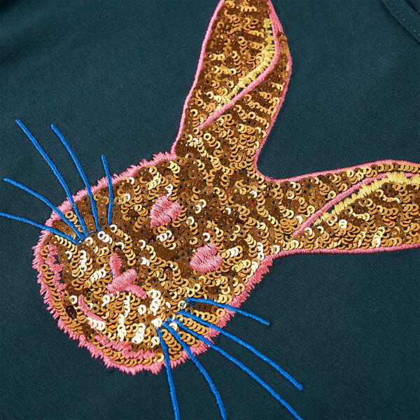 Kinder-Langarmshirt Dunkelgr&uuml;n 128