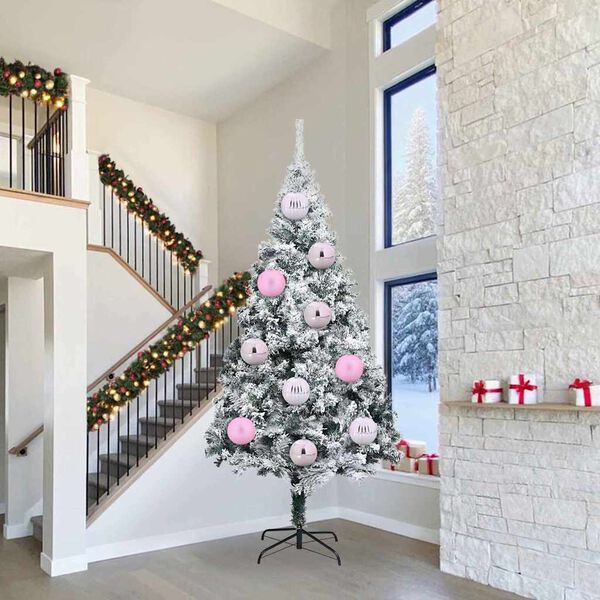 vidaXL Weihnachtsbaumkugel Set XXL 3 pcs Rosa Kunststoff