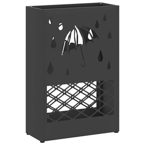vidaXL Regenschirmst&auml;nder Schwarz 28 x 12 x 41 cm Stahl