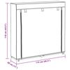 vidaXL Schuhschrank mit Abdeckung Cremewei&szlig; 115 x 28 x 110 cm Stoff