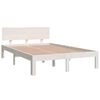 vidaXL Massivholzbett Wei&szlig; 120x190 cm