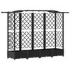vidaXL Hochbeet mit Rankgitter und Dach Schwarz 203,5 x 40 x 123 cm PP