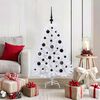 vidaXL K&uuml;nstlicher klappbarer Weihnachtsbaum Wei&szlig; 120 cm PVC und Stahl