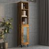 vidaXL Wandschrank R&auml;uchereiche 34,5x32,5x90 cm Holzwerkstoff