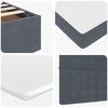 vidaXL Ottoman-Bett mit Matratze Dunkelgrau 90x190 cm Samt