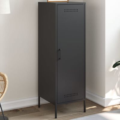 vidaXL Highboard Schwarz 36x39x113 cm Stahl