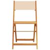 vidaXL 3-tlg. Bistro-Set Beige Stoff und Massivholz