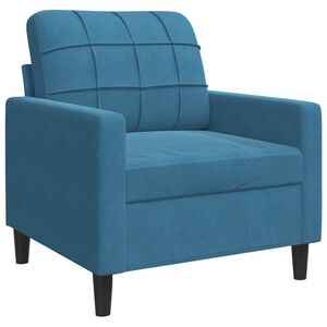 vidaXL Sessel Blau 60 cm Samt