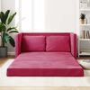 vidaXL Bodensofa mit Schlaffunktion Weinrot 122x204x55 cm Samt