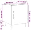 vidaXL Nachttische 2 Stk. Betongrau 40x40x50 cm Holzwerkstoff