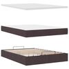 vidaXL Ottoman-Bett mit Matratze & LEDs Dunkelbraun 140x190 cm Stoff