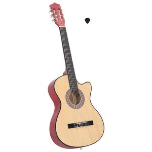 vidaXL Westerngitarre Akustisch Cutaway mit 6 Saiten 38" Lindenholz