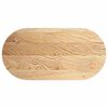 vidaXL Tischplatte 120x60x2 cm Massivholz Eiche Oval