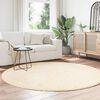 vidaXL Teppich Shaggy Hochflor NAVARRA Creme 200x200 cm Polyester
