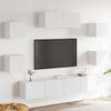 vidaXL 7-tlg. TV-Schrank-Set Wei&szlig; Holzwerkstoff