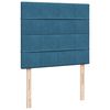 vidaXL Boxspringbett mit Matratze Dunkelblau 120x190 cm Samt