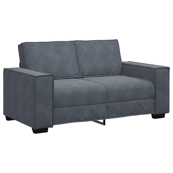 vidaXL 2-Sitzer-Sofa Dunkelgrau 120 cm Samt