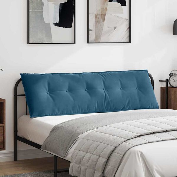 vidaXL R&uuml;ckenkissen Blau 160 x 50 cm Cordstoff