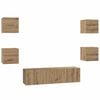 vidaXL TV-Schrankset 6 pcs Artisan-Eiche Holzwerkstoff