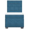 vidaXL Boxspringbett mit Matratze Blau 100x200 cm Samt