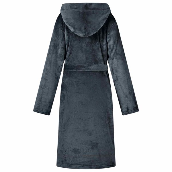 vidaXL Bademantel Hoodie Marineblau XL Flanell