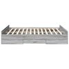 vidaXL Bettgestell mit Schubladen Grau Sonoma 140x200 cm Holzwerkstoff