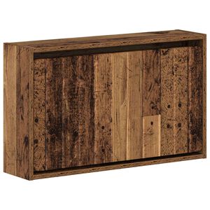 vidaXL Wandmontierter Schuhschrank ZWOLLE 71 x 17 x 43 cm Altholz