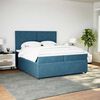 vidaXL Boxspringbett mit Matratze Dunkelblau 200x200 cm Samt