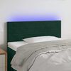 vidaXL LED Kopfteil Dunkelgr&uuml;n 100x5x78/88 cm Samt