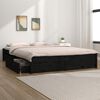 vidaXL Bett mit Schubladen Schwarz 200x200 cm