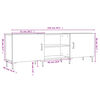 vidaXL TV-Schrank Schwarz 150x30x50 cm Holzwerkstoff